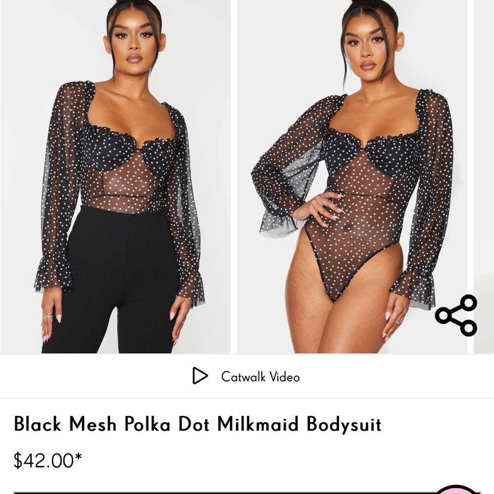 PrettyLittleThing Sheer Bodysuit